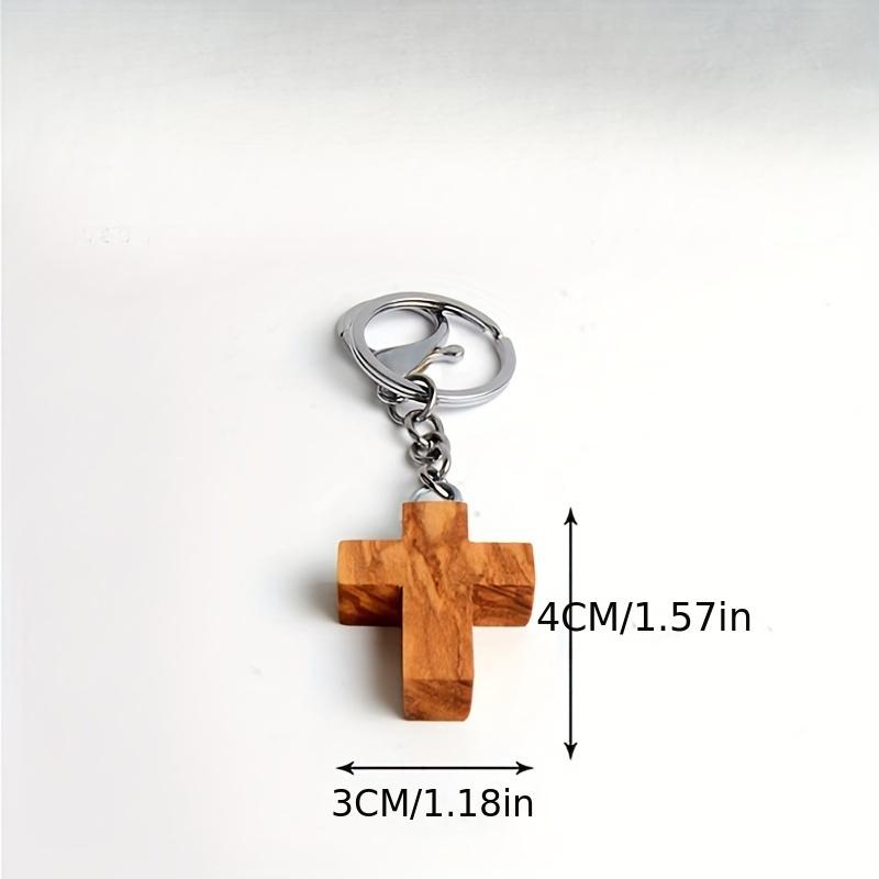 Olivenholz Kreuz Schlüsselanhänger Kreative Handarbeit Holz Kreuz Anhänger DIY Dekoration Anhänger Urlaub Geschenk
