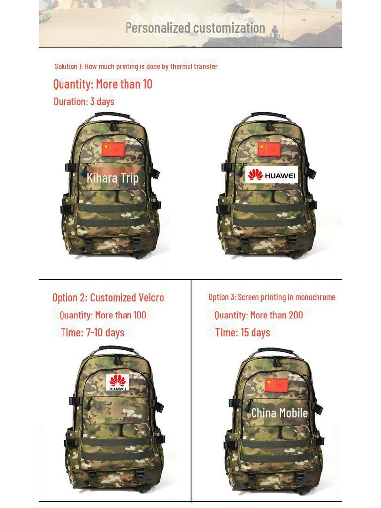 Men's Outdoor Camouflage Backpack for Travel, Military Fans, and Summer Camp Activities
