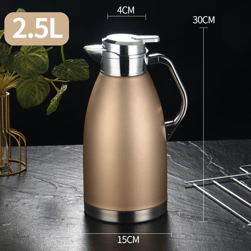 Large Capacity Stainless Steel Thermos Pot - Long-Lasting Hot Water and Boiling Bottle for Home or Restaurant Use.