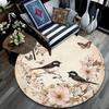 Birds Round Area Rug,Carpet Rug for Living Room Bedroom Sofa Playroom Decor,Non-slip Floor Mat