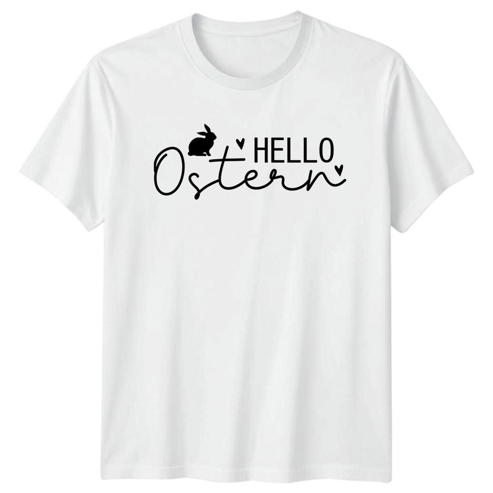 Stylish Hello Ostern TShirt GerUnisex Easter Easter Gift For Him And Her S