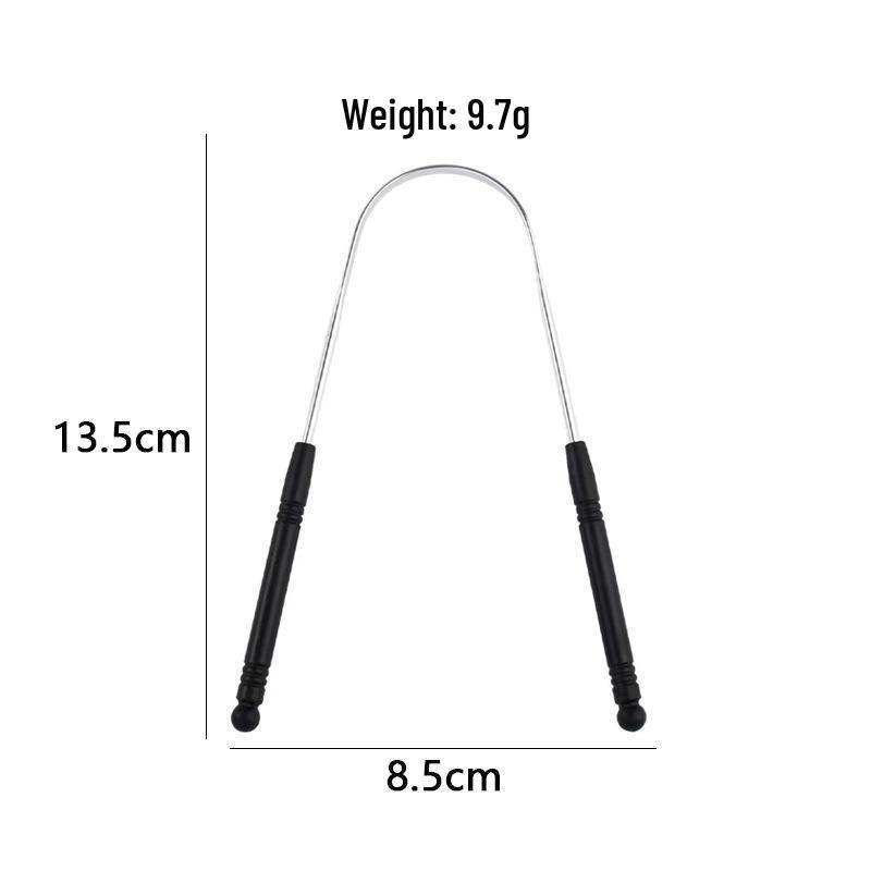 Stainless Steel U-Shaped Tongue Scraper & Freshener for Oral Care