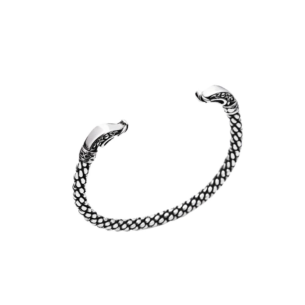 Vintage Stainless Steel Vikings Dragon Opening Bracelet Nordic Runes Cuff Bangles For Men Women Scandinavian Jewelry Accessories