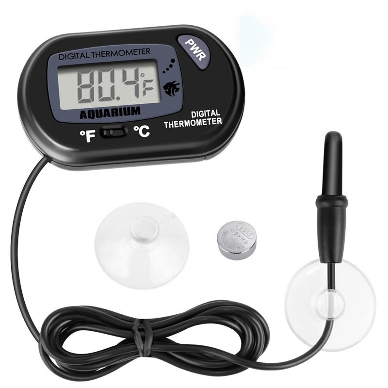 Digitales Aquarium-Thermometer mit Saugnapf, Temperatursensor, Messgerät, Tester, Thermometer, Messung -50 °C + 70 °C