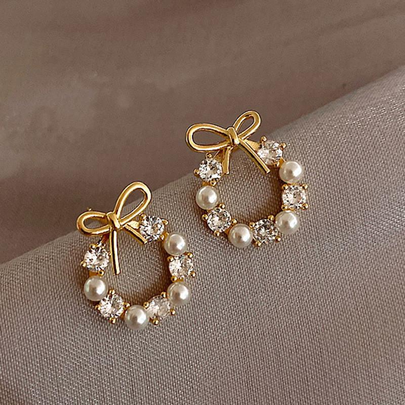 Pearl Earrings Fashion Temperament Elegant Celebrity Style Stud Earrings