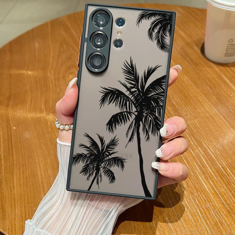 Ultra Slim Frosted Black Case für Samsung S24 S23+ S22 S21FE A51 A71 A13 4G A52 A34 A54 5G Note 20 Soft Edge PC Bumper Cover