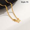 1Pcs New Titanium Steel Chain Necklace 45cm Non-fading Clavicle Chain All-match M-shaped Women's Simple Necklace