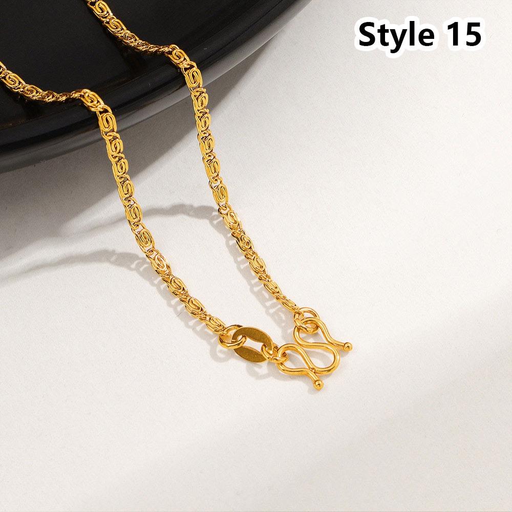 1Pcs New Titanium Steel Chain Necklace 45cm Non-fading Clavicle Chain All-match M-shaped Women's Simple Necklace