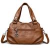 Fashion Vintage Leather Handbag Large Capacity Women's Crossbody Bag Middle-aged Women's Shoulder Bag for Daily Work Shopping and Socializing