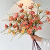 Pink Butterfly Flower Artificial Silk Flowers Wedding Party Fake Flower Decor Dining Table Decoration Home Aesthetic Art