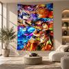 Arazzo Decorativo, Arte da Parete Stampato Demon Slayer, Appeso a Parete Leggero per Sfondo Camera da Letto