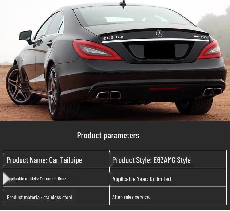Mercedes-Benz W212 E-Class AMG C63 E63 Quad Exhaust Tips
