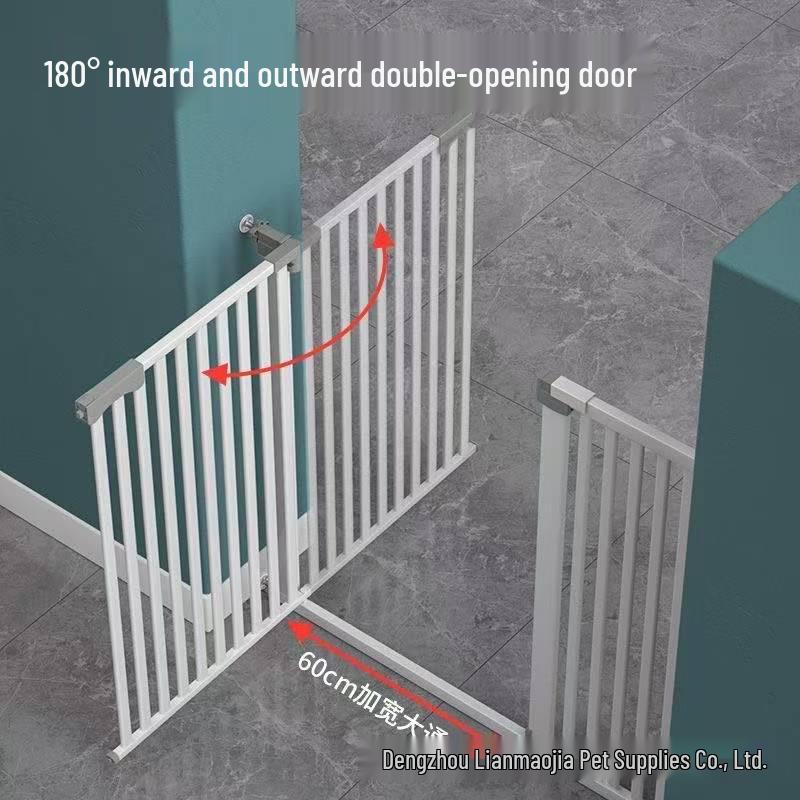 Cat Door Barrier: Auto-Close Pet Gate for Indoor, Balcony, or Stairway - No Drilling Needed