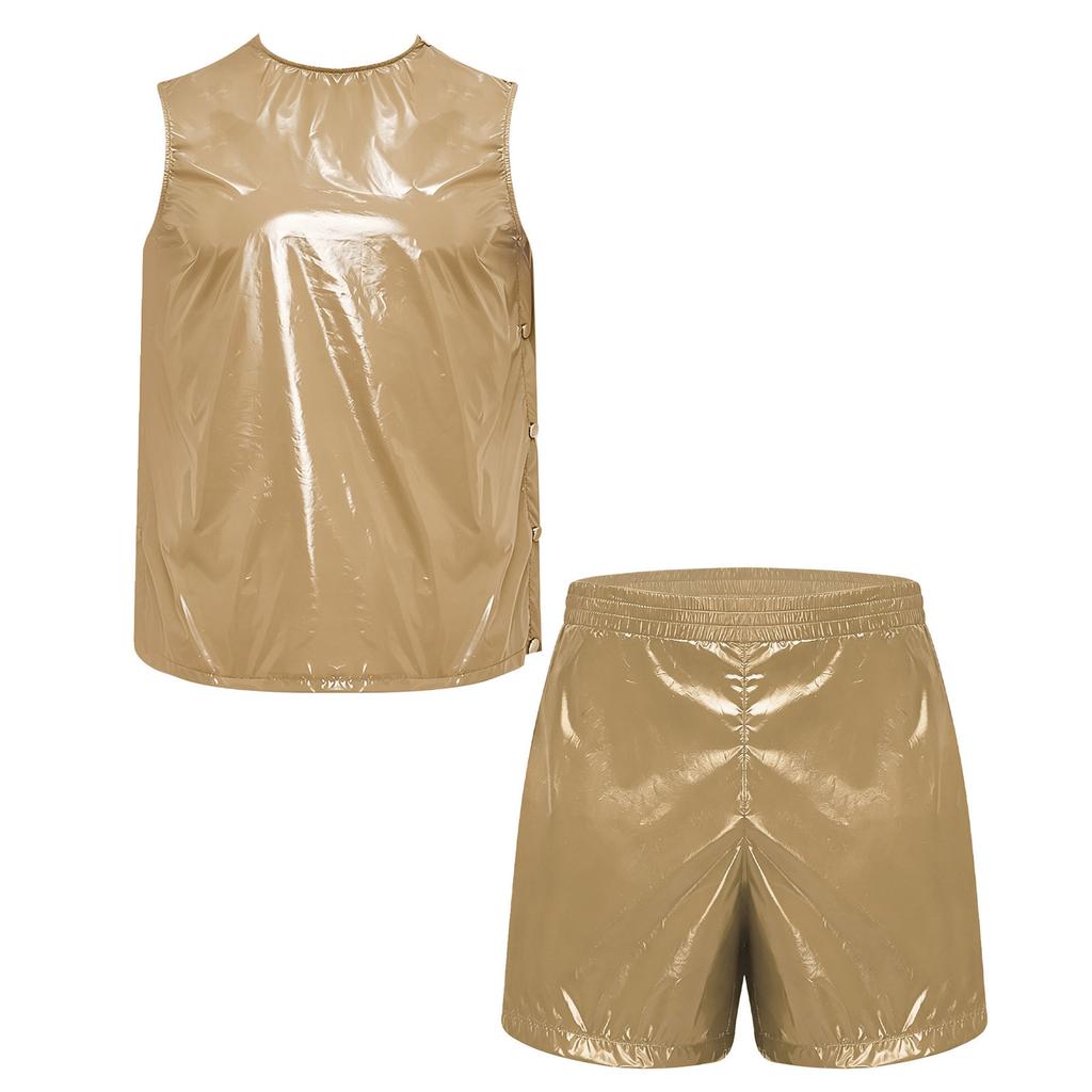 Traje de Sudoración Impermeable para Hombre S-3XL Top sin Mangas y Boxer con Cierre Lateral Ropa Deportiva Adaptativa para el Cuidado de Personas con Discapacidad