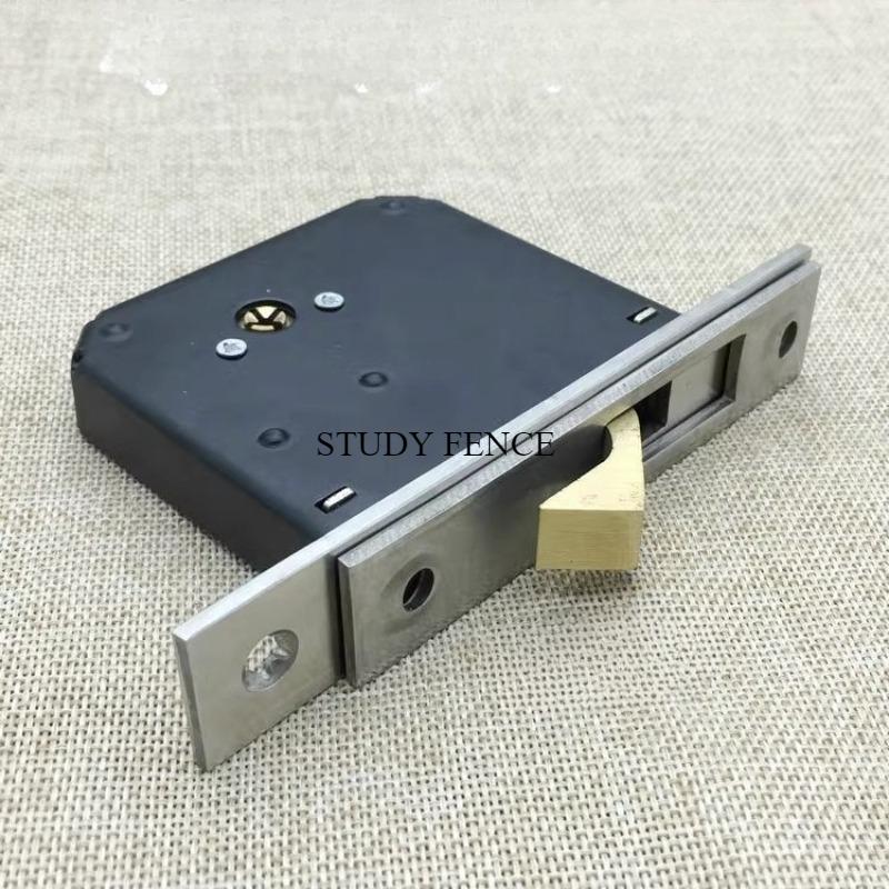 Aluminum Alloy Sliding Door Hook Lock Stealth Mortise Lock for Wooden Door Framed Glass Door Cross Key Hardware Accessories