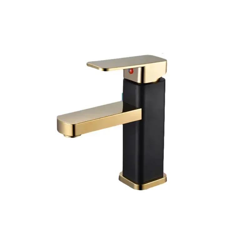 WashBasin Faucets Single Handle Hot and Cold Mixer Tap Deck Mounted Stainless Steel Bathroom Tap Household Modern Toilet Faucet