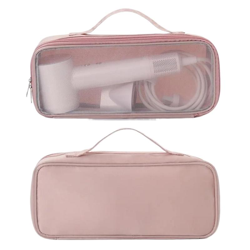 Portable Travel Case Storage Hair Dryer Carrying Case Curling Iron Straightener Storage Case Clear Window Storage Bag