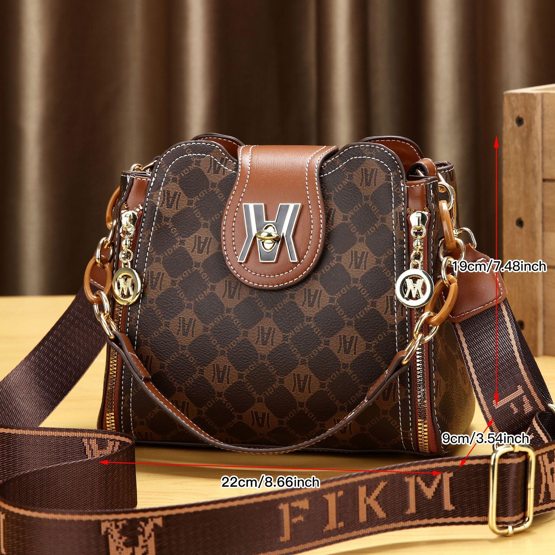 

Женская сумка популярная высококлассная сумка-ведро 2025 новая женская сумка универсальная портативная на плечо сумка-мессенджер для женщин