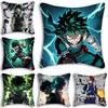 Anime My h-Hero Academias Pillow Covers Cartoon Sofa Decorative Home Double-sided Printing Short Plush Cute Cushion Cover