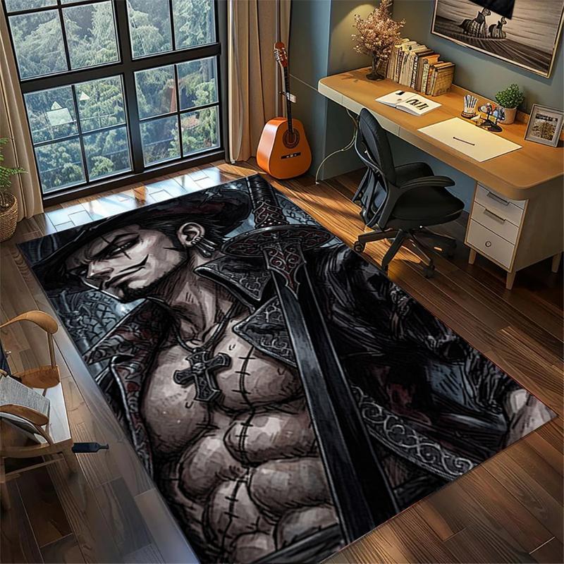 "ONE PIECE" Soft Large Area Rug Non Slip Washable Floor Mat Gamer Bedroom Home Decor kwq49