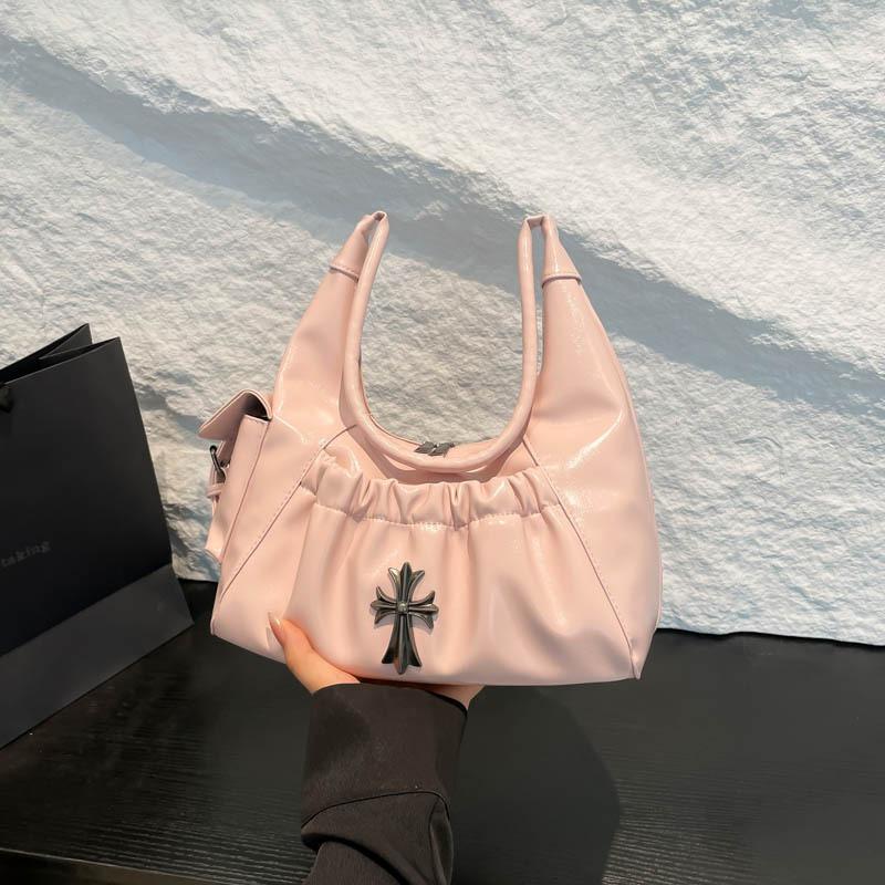 Niche retro Spice Girl armpit bag women's summer new high-value shoulder bag pleated dumpling bag