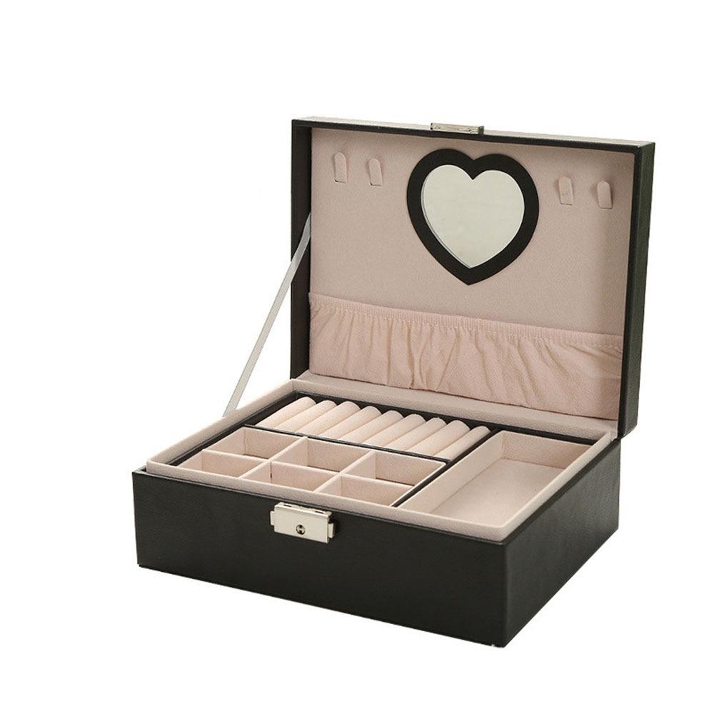 Dustproof Double Layer Jewelry Box Large Capacity Cosmetics Box Jewelry Storage Box  Bracelets