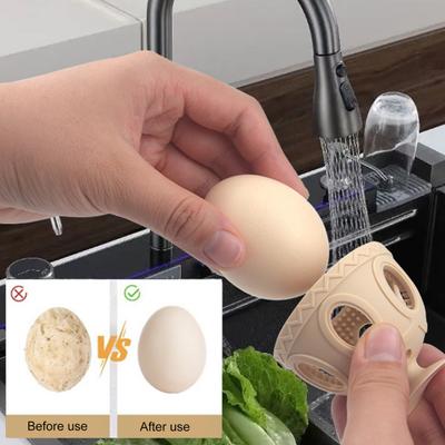 Silikon-Eierbürste, tragbarer Eierwäscher, wiederverwendbare Eierwäscher, Eierreinigungsbürste
