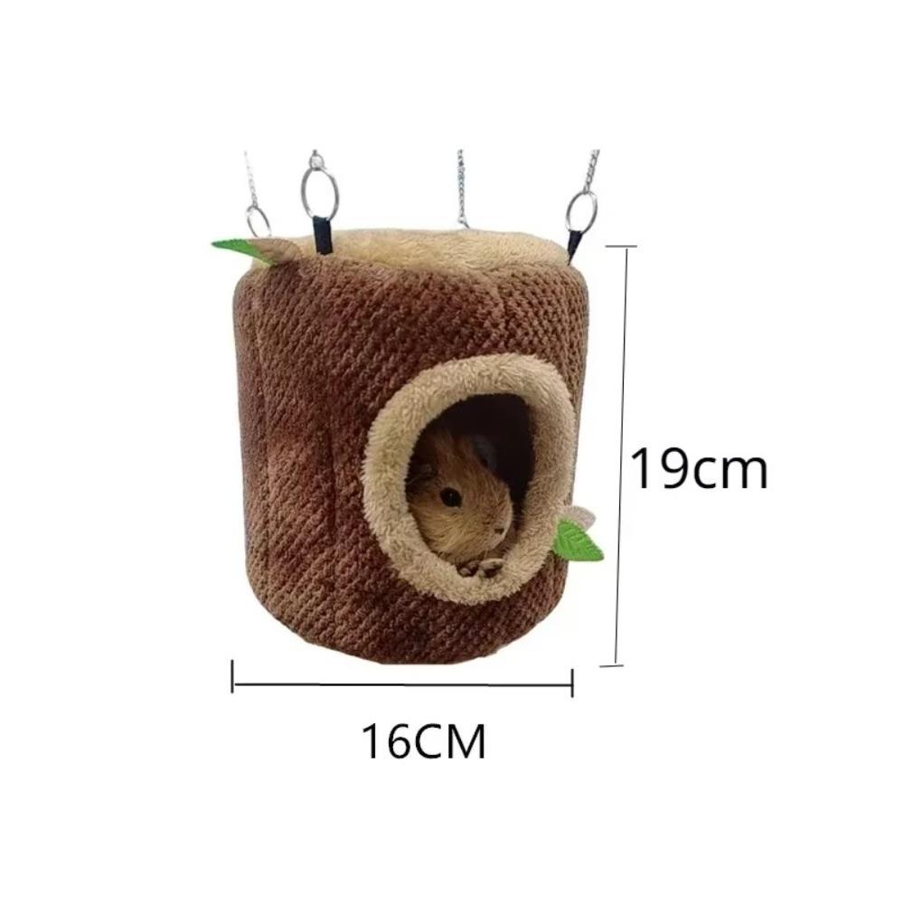 Squirrel Rabbit Tree Stump Shape Hammock Small Animals Hamster Nest New Hang Beds