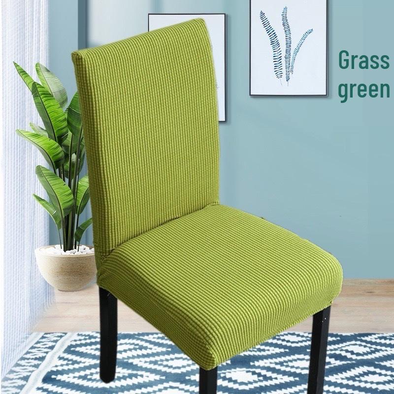 Unifarbener Hochlehner-Fleece-Stuhlbezug - Rutschfest, Staubdicht, Öl- und Fleckenabweisend, Esszimmerbankett-Überzug