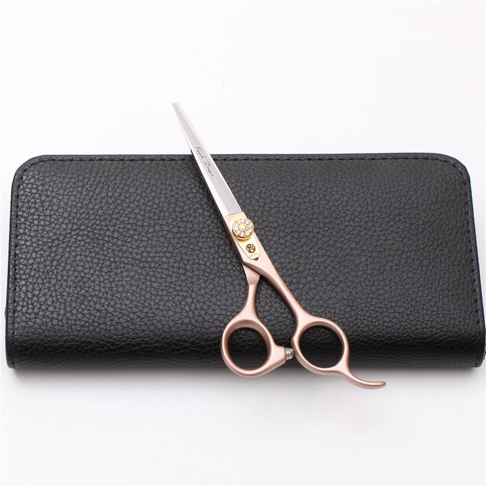 Purple Dragon Professional Half Body Rose Gold Hairdressing Shears: 5.5, 6.0, 7 Inch, Straight and Thinning Scissors