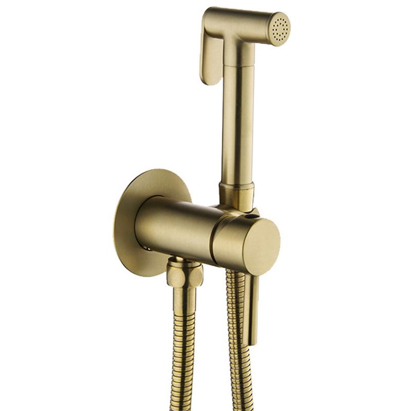 Bidet Faucet Stainless Steel Portable Toilet Bidet Sprayer Set Toilet Faucet Hygienic Shower Hot Cold Water Shoer Head