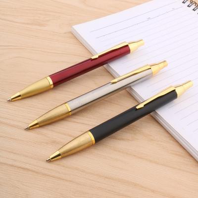 High Quality Brand Y07 Ballpoint Pen Press Matte Black Stainless Steel Stationery Office School Supplies Golden Pen New