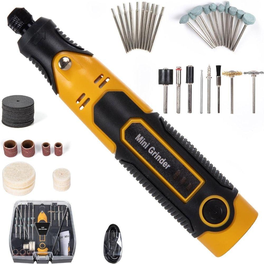 3 Speeds Adjustable Mini Grinder 3.6V Polisher Professional Power Rotary Tool Kit  Carving