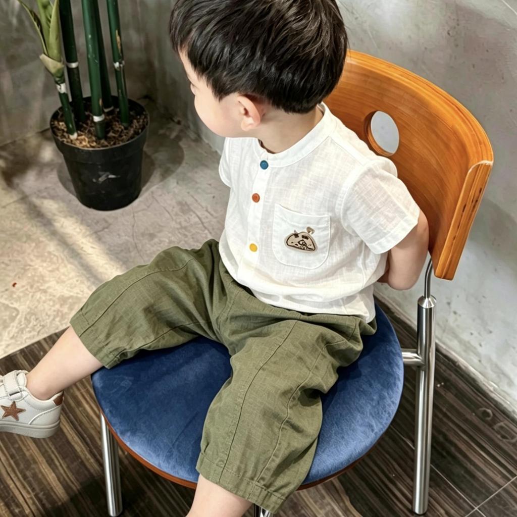 2026 Kids' Summer Linen Cropped Pants - New Toddler Style for Boys & Girls