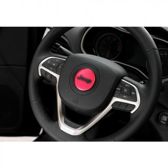 Red Steering Wheel Center Cover Decor Trim For Jeep Wrangler/ Compass/Renegade