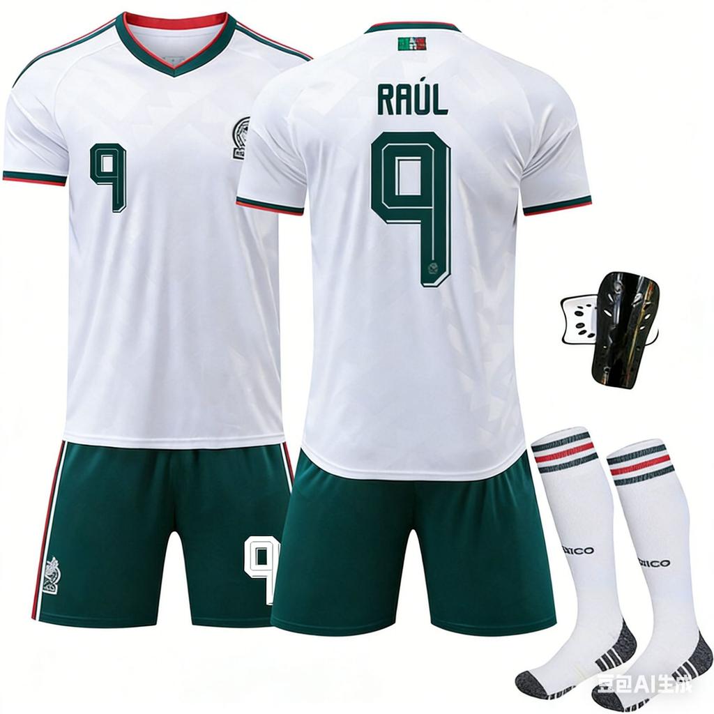 2026 World Cup Mexico Away Jersey No. 9 Raul National Team Jersey Short-sleeved Football Jersey Custom Cross-border