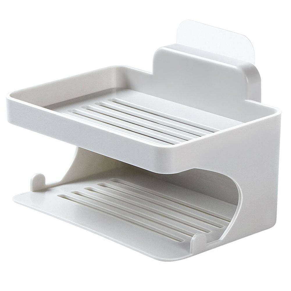 

Bathroom Soap Dish Double Layer Soap Holder About 13.2*9.5*8cm 5.2*3.74*3.15in Quick Drying Soap Bubble Bag Packing сірий