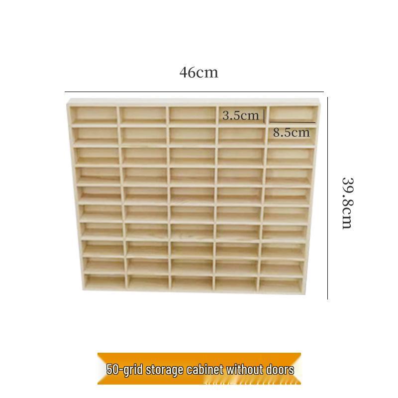 In-Stock Wall-Mounted Solid Wood Toy Rack: Multi-Grid Car Storage & Figurine Display