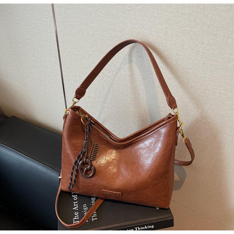 IELGY Ladies Messenger Bag Summer All-Match Retro One-Shoulder Underarm Bucket Bag