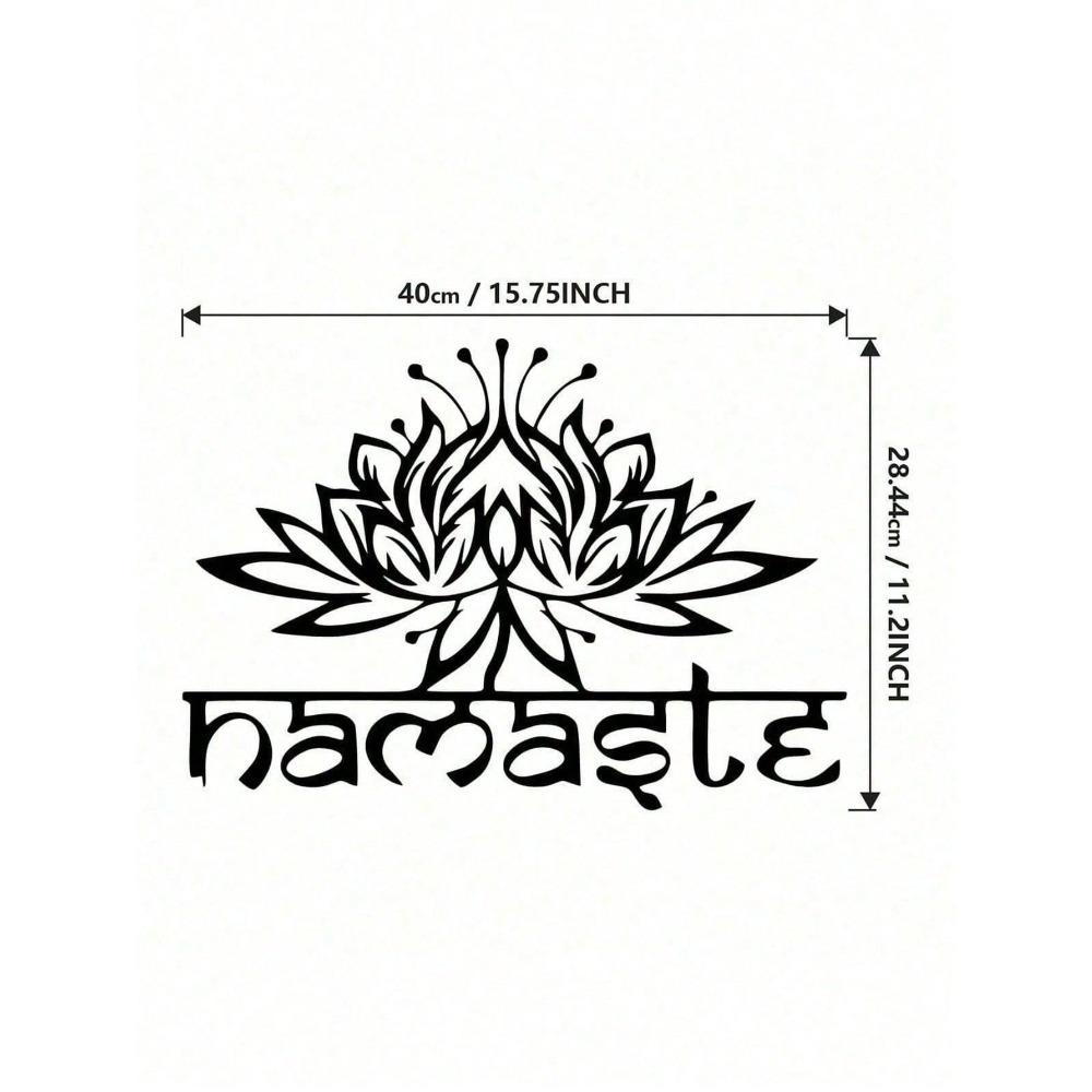 Metal Wall Art Sacred Lotus Mandala Yoga Meditation Decor Laser Cut Chakra Garden Spiritual Gift 40x28.5