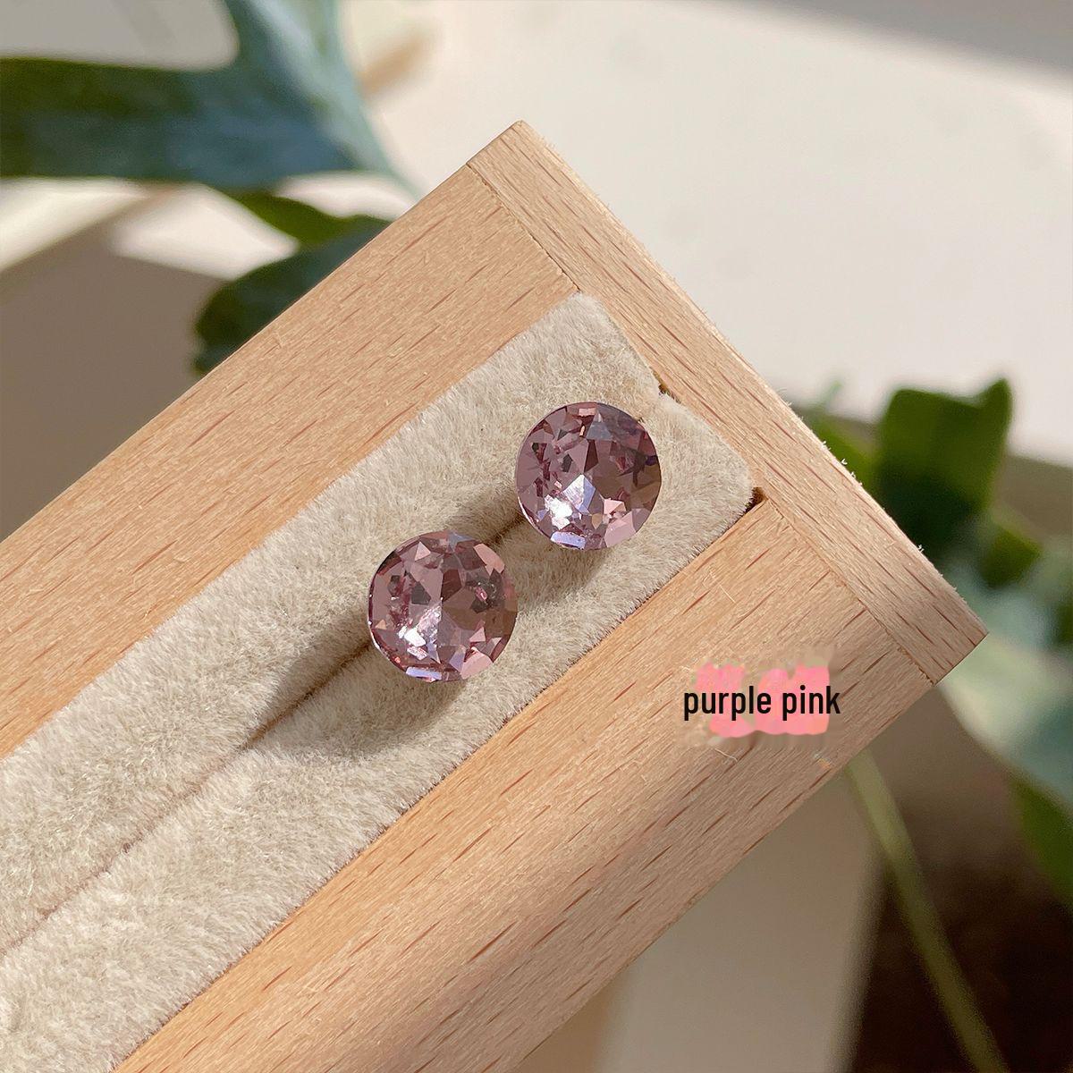 

Красочные 8-миллиметровые серьги Huazi для женщин со сверкающими цирконовыми гвоздиками — милые, стильные и уникальные повседневные аксессуары.