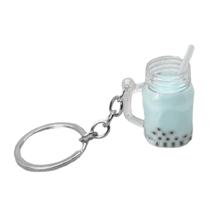 Small BobaMilk Tea Cup Key Chains Cute Bubble Tea Keychain KawaiiCar Keyring