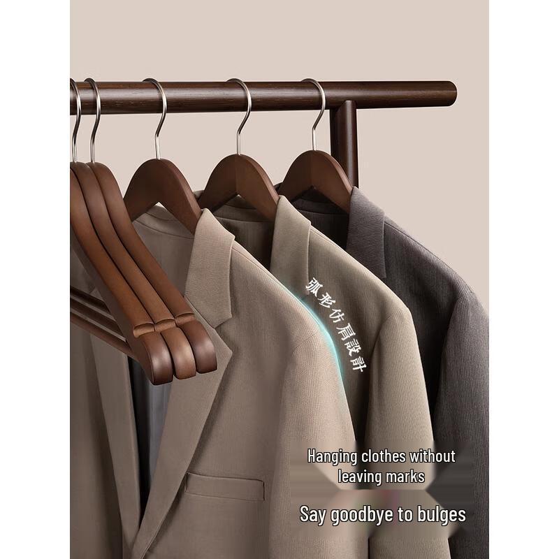 HANDUNYOU Solid Wood Anti-Slip Hangers