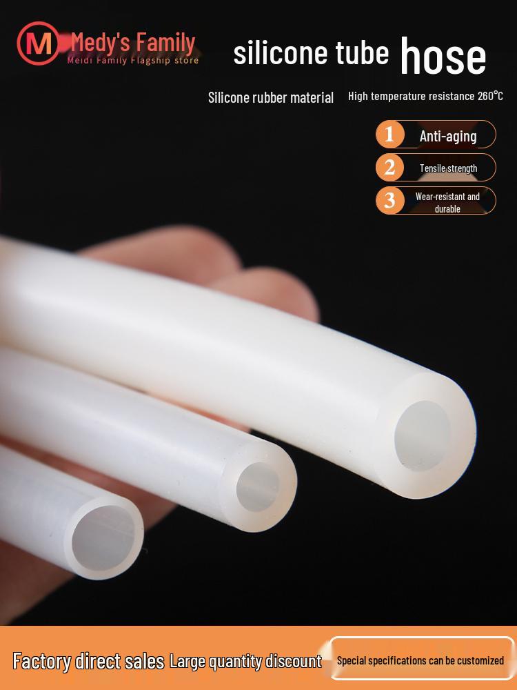 High-Temperature Resistant Semi-Transparent Silicone Rubber Hose - Elastic Industrial-Grade Heat Conduction Tube