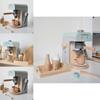 Wooden Kids Pretend Coffee Machine Toy For Children Age 2 To 5 With Realistic Design And Visual Skills Development