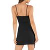 Women Fashion Color Irregular Dress Sleeveless Sling V-neck Dress