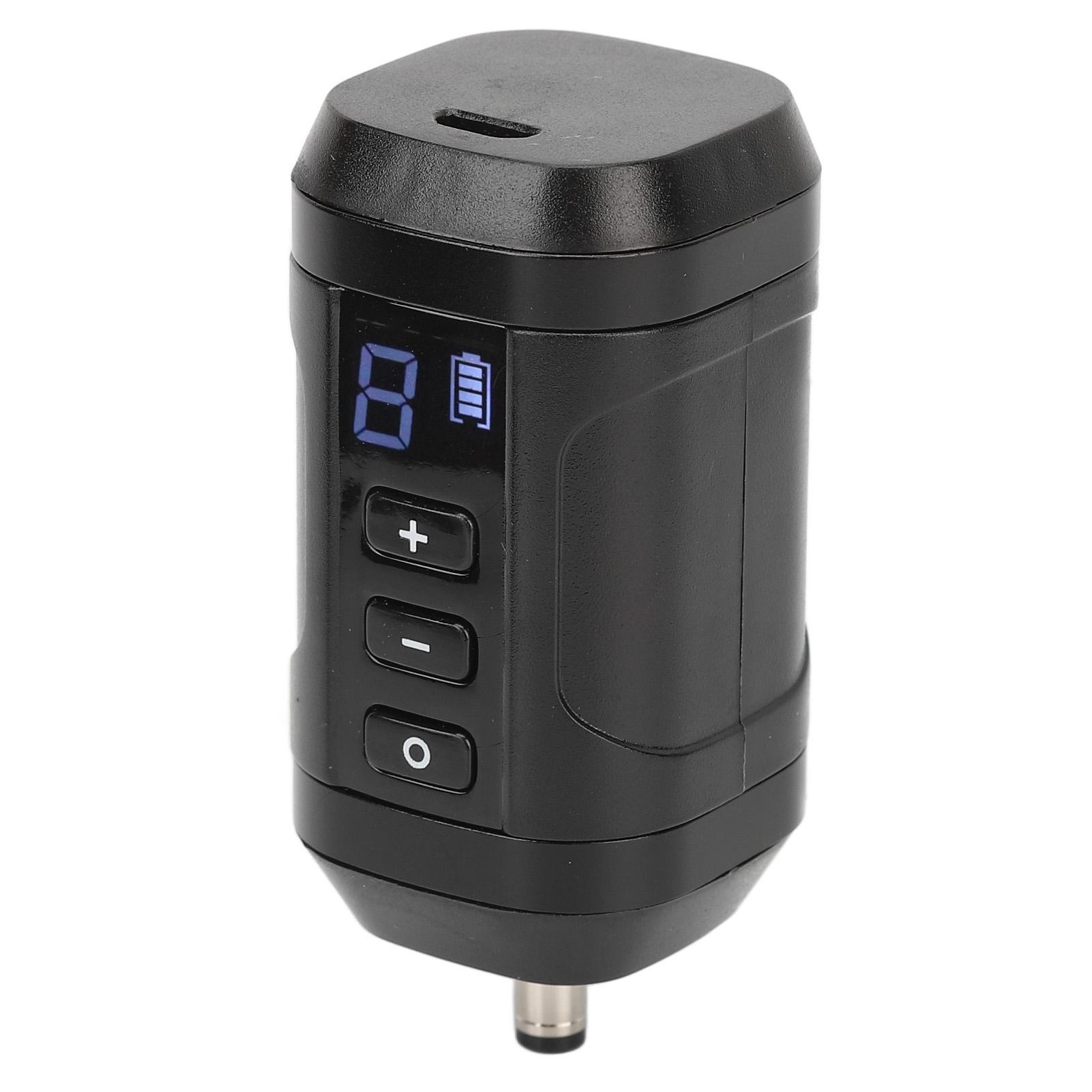 

Аккумулятор для татуировки 1800 мАч, интерфейс постоянного тока, точный беспроводной источник питания для татуировки, черный чёрный