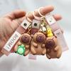 1PC Cartoon Capybara Plush Keychain Kawaii Backpack PVC Pendant Decoration Keyring Accessories Anime Lover Gifts
