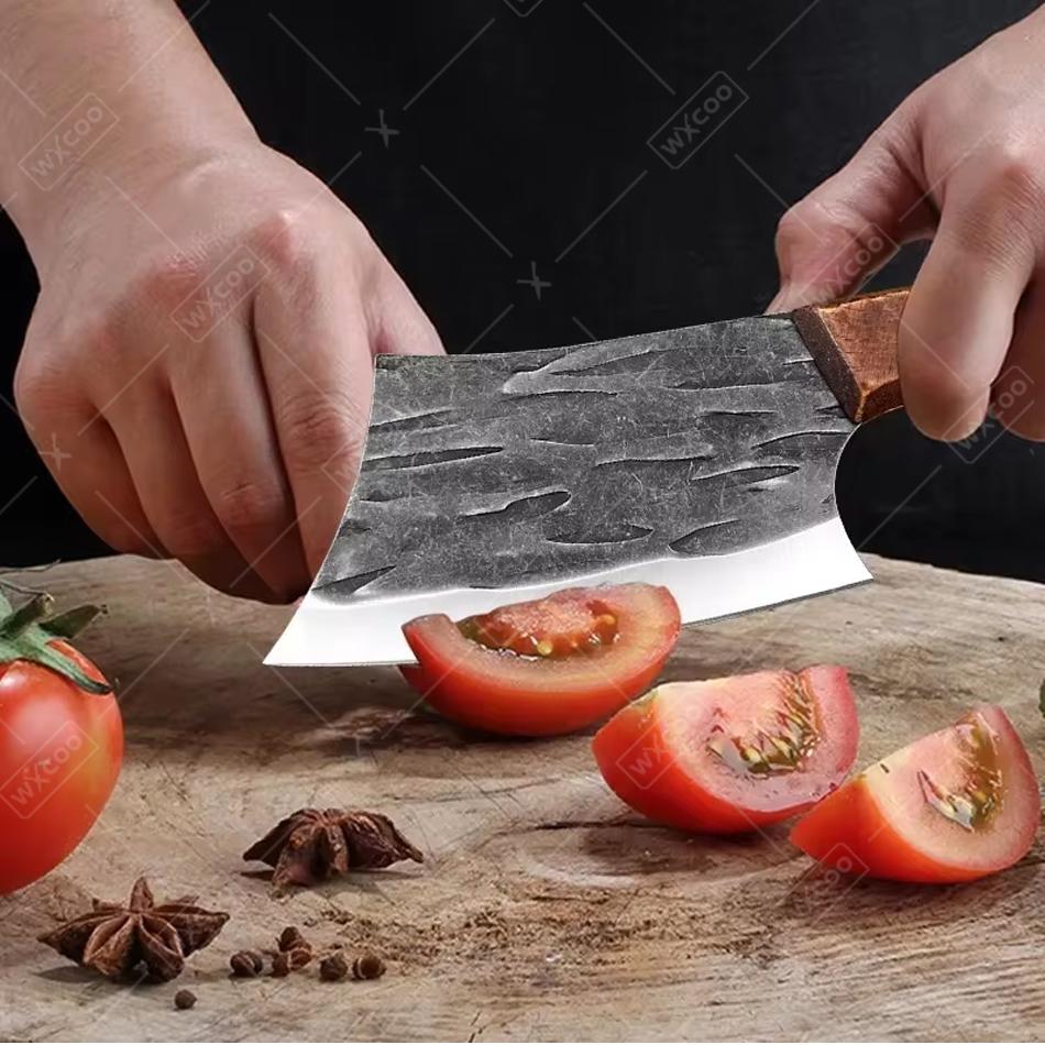 Light TOP Boning Knife Butcher Knife Forged Cleaver Fish Slicing Meat Vegetable Kitchen Knife Stainless Steel Wooden Handle