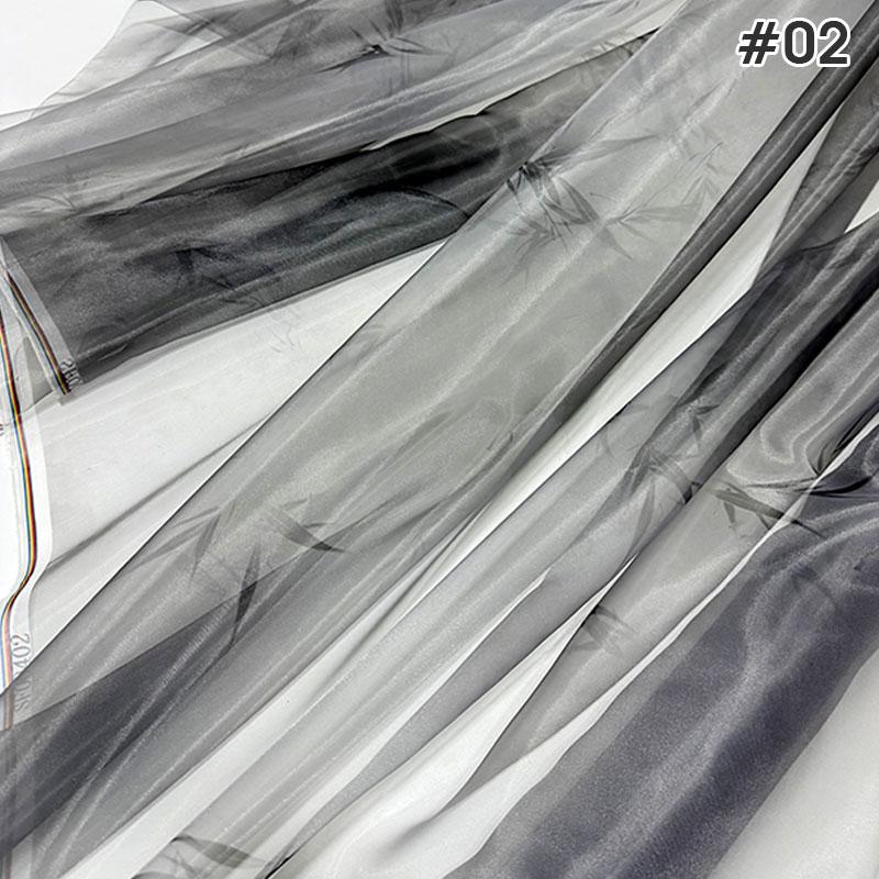 1M Chinese Style Gradient Ultra-thin Chiffon Designer Fabric Translucent Tulle Fabric DIY Ancient Hanfu Dress Costume Upholstery